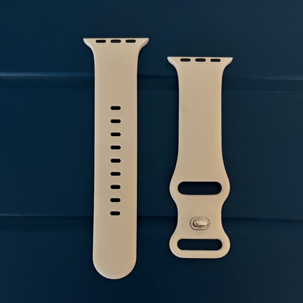 Smartwatch Silicone Band - Cream - For Apple Watch
